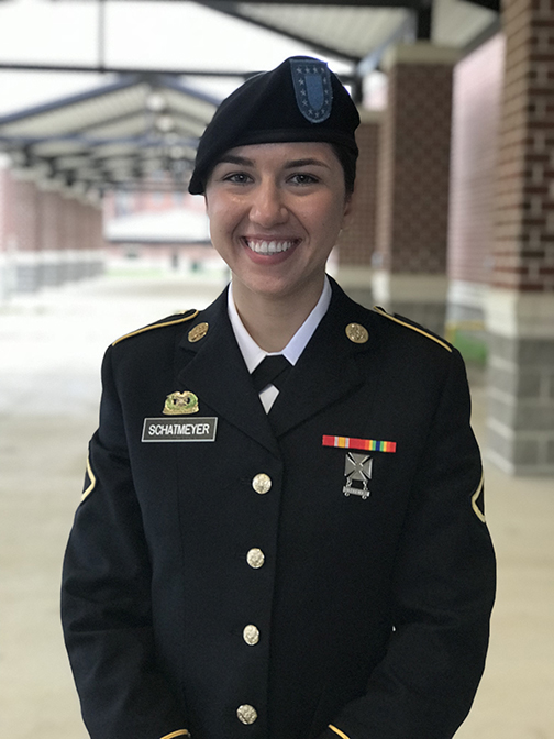 Kylie Schatmeyer at Air Assault school graduation at the Sabalauski Air Assault School at Fort Campbell, Kentucky (December 2020)